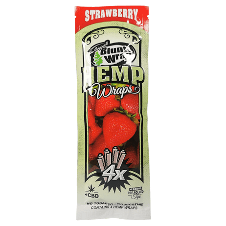 Blunt Wrap Hemp Wraps Strawberry 4X